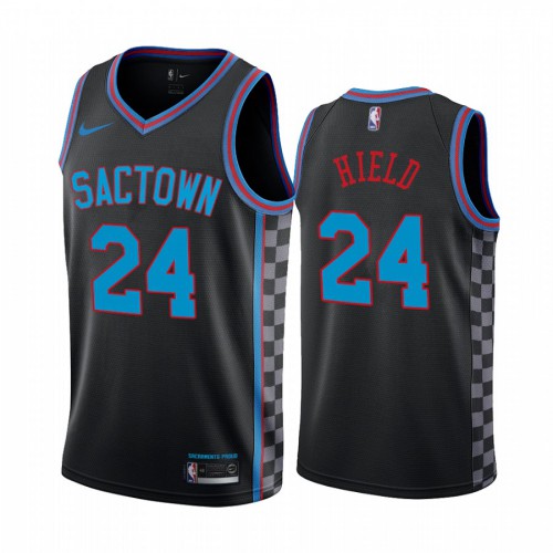 Sacramento Kings #24 Buddy Hield Black Swingman 2020-21 City Edition Jersey Mens