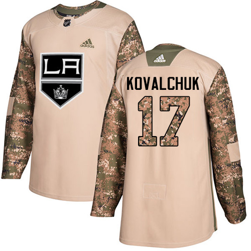 Adidas Los Angeles Kings #17 Ilya Kovalchuk Camo Authentic 2017 Veterans Day Stitched Jersey Men's