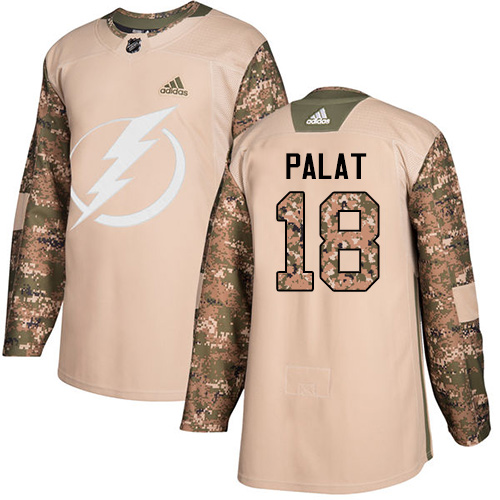 Adidas Tampa Bay Lightning #18 Ondrej Palat Camo Authentic 2017 Veterans Day Stitched Youth Jersey Youth