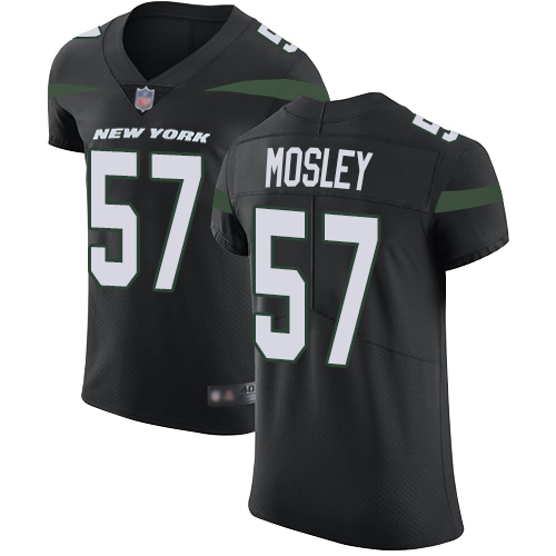 Jets #57 C.J. Mosley Black Alternate Men's Stitched Vapor Untouchable Elite Jersey