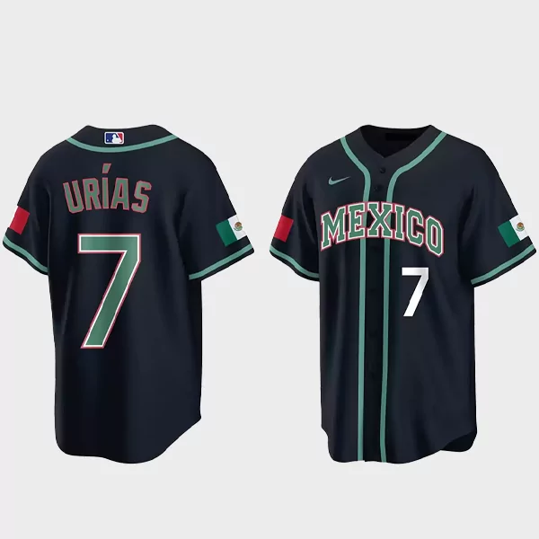 Julio Urias 7 Mexico Baseball 2023 World Baseball Classic Jersey – Black