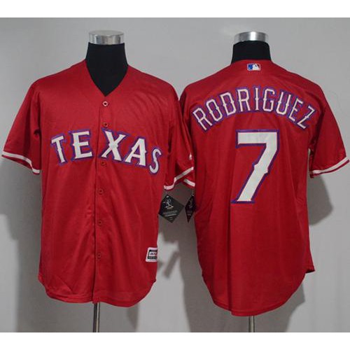 Texas Rangers #7 Ivan Rodriguez Red New Cool Base Stitched Jersey Men's