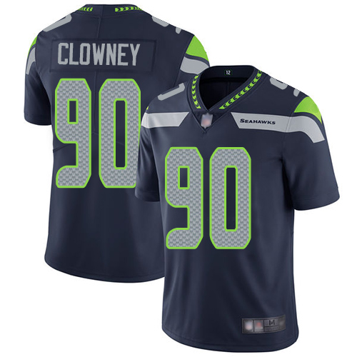 Seattle Seahawks #90 Jadeveon Clowney Steel Blue Team Color Men's Stitched Vapor Untouchable Limited Jersey Men's