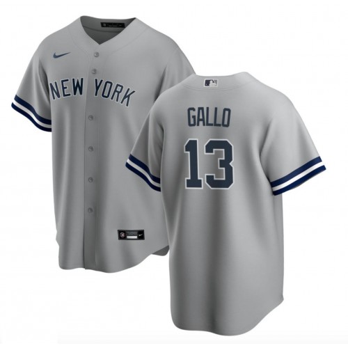 New York New York Yankees #13 Joey Gallo Men's Gray Road Jersey Men's