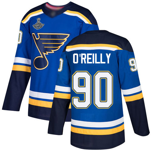 Adidas St. Louis Blues #90 Ryan O'Reilly Blue Home Authentic Stanley Cup Champions Stitched Youth Jersey Youth