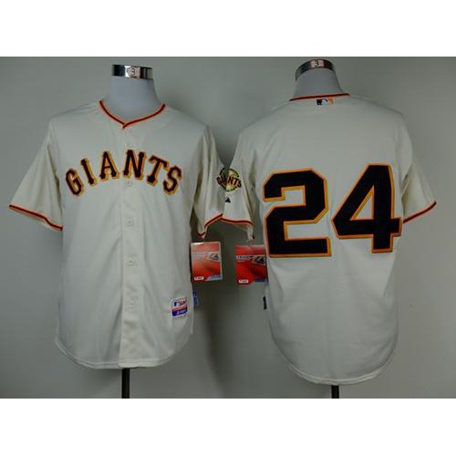 San Francisco Giants #24 Willie Mays Cream Cool Base Stitched Jersey Men's