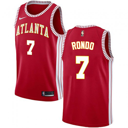 Atlanta Hawks #7 Rajon Rondo Red Womens Swingman Statement Edition Jersey Womens