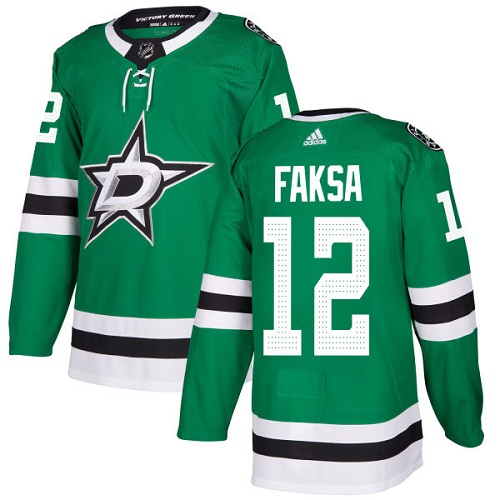 Adidas Dallas Stars #12 Radek Faksa Green Home Authentic Youth Stitched Jersey Youth