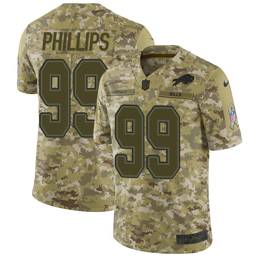 Buffalo Bills #99 Harrison Phillips Camo Men's Stitched Limited 2018 Salute To Service Jersey Men's