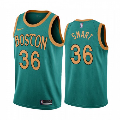 Boston Celtics #36 Marcus Smart Green 2019-20 City Edition Jersey Mens
