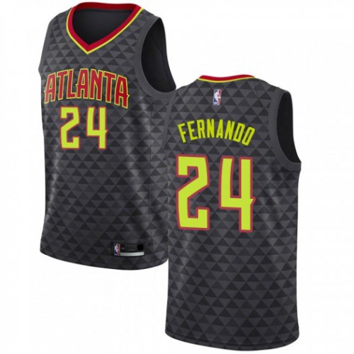Atlanta Hawks #24 Bruno Fernando Black Youth Swingman Icon Edition Jersey Youth