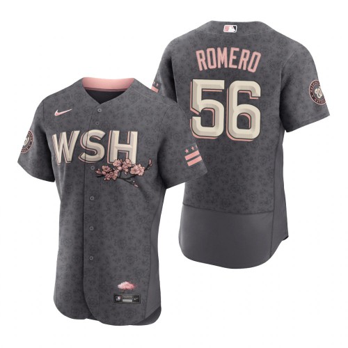 Washington Washington Nationals #56 Seth Romero Men's Authentic Gray 2022 City Connect Jersey Men's