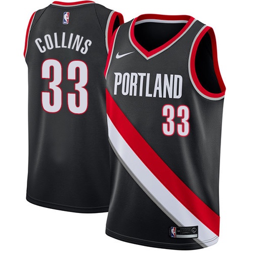 Portland Trail Blazers #33 Zach Collins Black Youth Swingman Icon Edition Jersey Youth