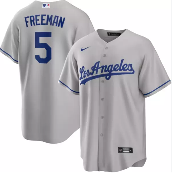 Men's Youth Women's Los Angeles Dodgers#5 Freddie Freeman Gray Jerseys