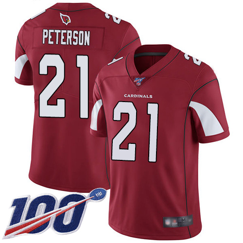 Cardinals #21 Patrick Peterson Red Team Color Men's Stitched 100th Season Vapor Limited Jersey