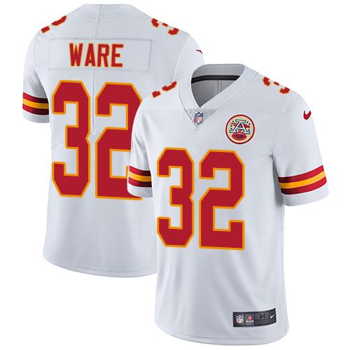 Kansas City Chiefs #32 Spencer Ware White Men's Stitched Vapor Untouchable Limited Jersey Men's