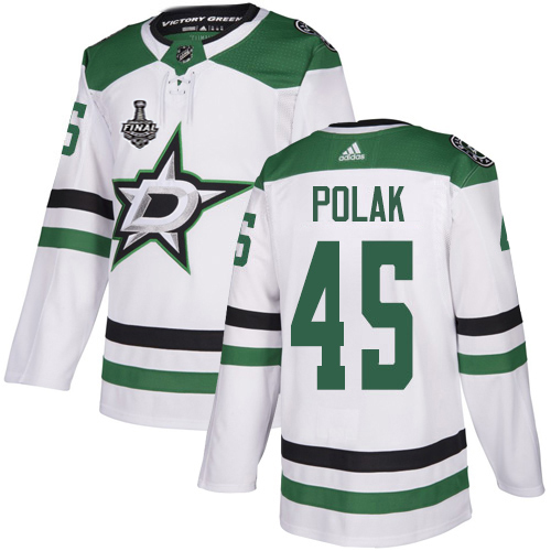 Adidas Dallas Stars #45 Roman Polak White Road Authentic Youth 2020 Stanley Cup Final Stitched Jersey Youth