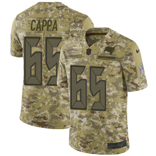Tampa Bay Buccaneers #65 Alex Cappa Camo Men's Stitched Limited 2018 Salute To Service Jersey Men's