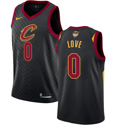 Cleveland Cavaliers #0 Kevin Love Black The Finals Patch Youth Swingman Statement Edition Jersey Youth