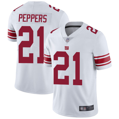 New York Giants #21 Jabrill Peppers White Men's Stitched Vapor Untouchable Limited Jersey Men's