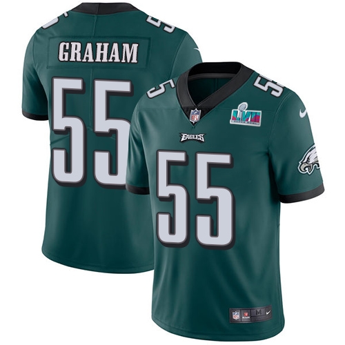 Eagles #55 Brandon Graham Green Team Color Super Bowl LVII Patch Men's Stitched Vapor Untouchable Limited Jersey