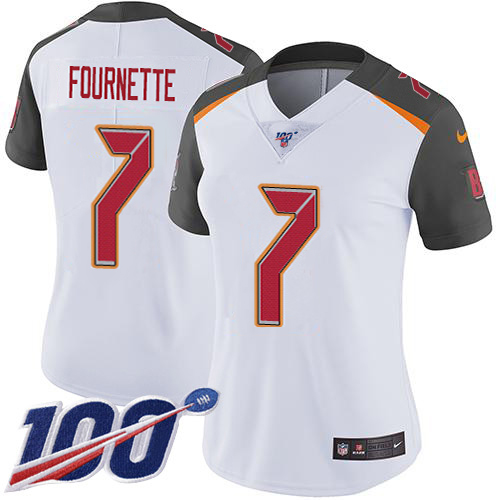Buccaneers #7 Leonard Fournette White Women's Stitched 100th Season Vapor Untouchable Limited Jersey