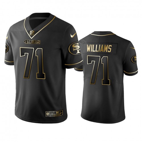 San Francisco San Francisco 49ers #71 Trent Williams Black Golden Limited Edition Stitched Jersey Men's