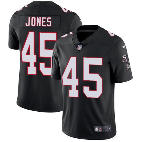 Atlanta Falcons #45 Deion Jones Black Alternate Youth Stitched Vapor Untouchable Limited Jersey Youth