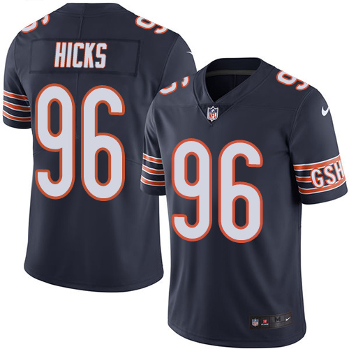 Chicago Bears #96 Akiem Hicks Navy Blue Team Color Youth Stitched Vapor Untouchable Limited Jersey Youth