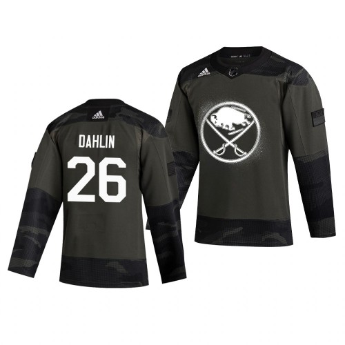 Buffalo Buffalo Sabres #26 Rasmus Dahlin Adidas 2019 Veterans Day Men's Authentic Practice Jersey Camo Men's