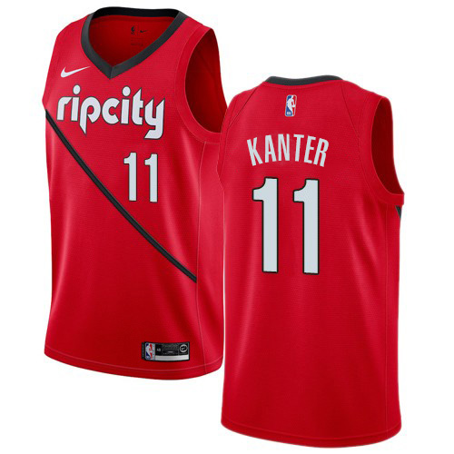 Portland Trail Blazers #11 Enes Kanter Red Youth Swingman Earned Edition Jersey Youth