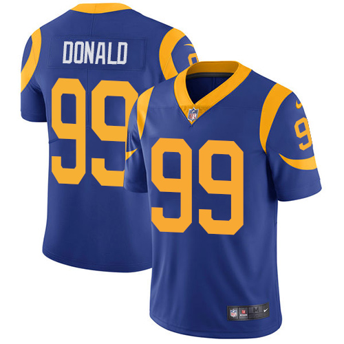 Rams #99 Aaron Donald Royal Blue Alternate Men's Stitched Vapor Untouchable Limited Jersey