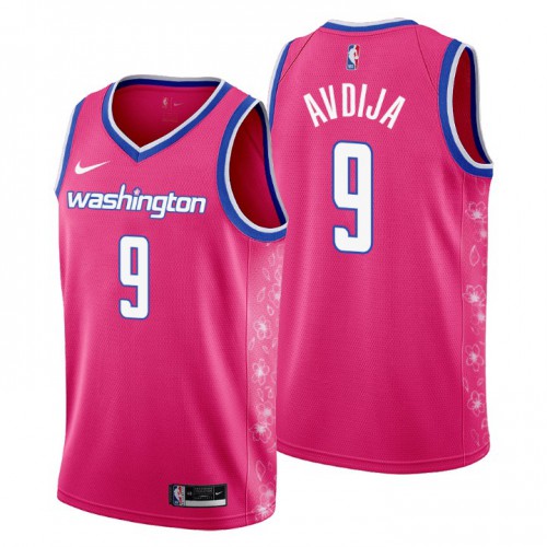 Washington Wizards #9 Deni Avdija Mens 2022-23 City Edition Jersey - Cherry Blossom Pink Mens
