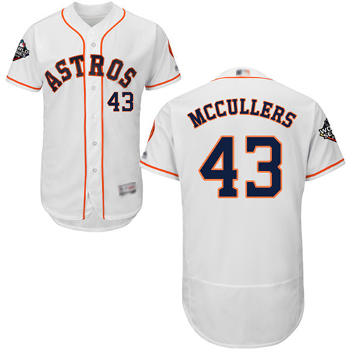 Houston Astros #43 Lance McCullers White Flexbase Authentic Collection 2019 World Series Bound Stitched Jersey Men's