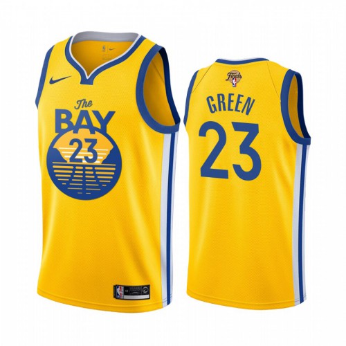Golden State Warriors #23 Draymond Green 2022 Finals Mens Yellow The Bay City Edition Jersey Mens