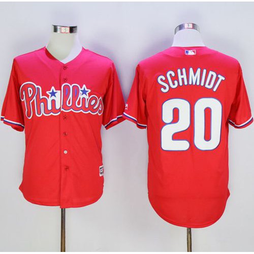 Philadelphia Phillies #20 Mike Schmidt Red New Cool Base Stitched Jersey Men's