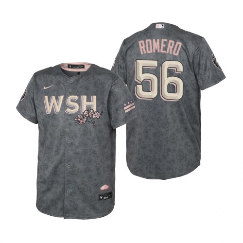 Washington Washington Nationals #56 Seth Romero Youth Gray 2022 City Connect Replica Jersey Youth