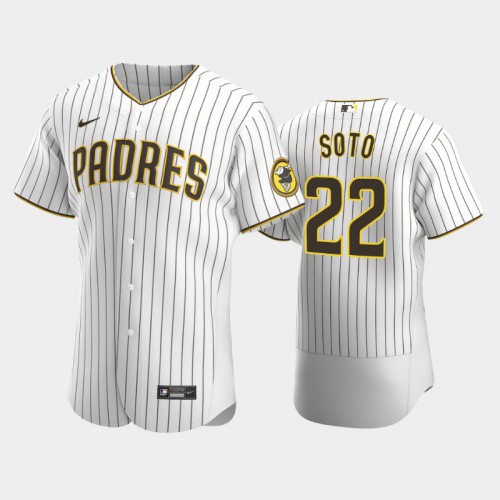 San Diego San Diego Padres #22 Juan Soto White Authentic Home Jersey Men's