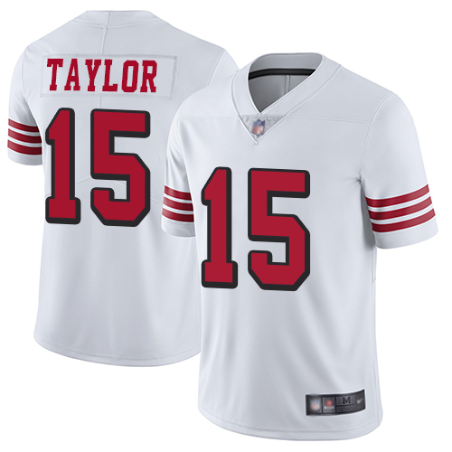 San Francisco 49ers #15 Trent Taylor White Rush Men's Stitched Vapor Untouchable Limited Jersey Men's