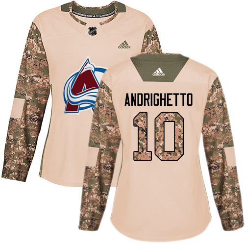 Adidas Colorado Avalanche #10 Sven Andrighetto Camo Authentic 2017 Veterans Day Women's Stitched Jersey Womens