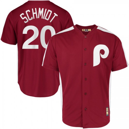 Philadelphia Philadelphia Phillies #20 Mike Schmidt Majestic 1979 Saturday Night Special Cool Base Cooperstown Player Jersey Maroon Men's