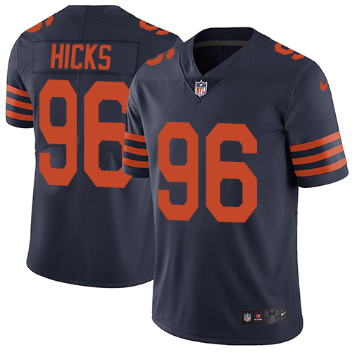 Chicago Bears #96 Akiem Hicks Navy Blue Alternate Men's Stitched Vapor Untouchable Limited Jersey Men's