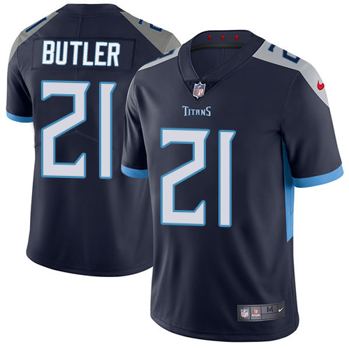 Tennessee Titans #21 Malcolm Butler Navy Blue Team Color Youth Stitched Vapor Untouchable Limited Jersey Youth