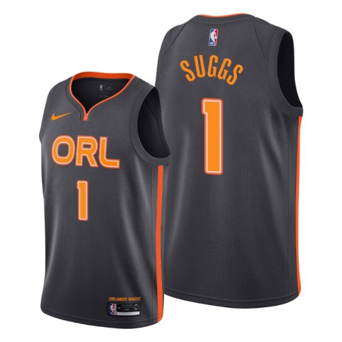Orlando Orlando Magic #1 Jalen Suggs Black Mens 2019-20 Black City Edition Jersey Mens