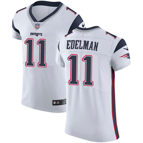 Patriots #11 Julian Edelman White Men's Stitched Vapor Untouchable Elite Jersey