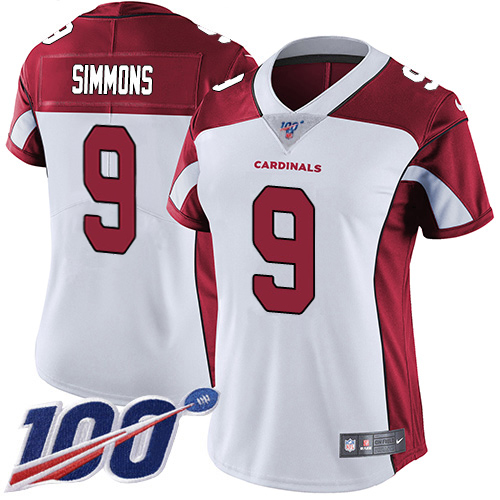 Cardinals #9 Isaiah Simmons White Women's Stitched 100th Season Vapor Untouchable Limited Jersey