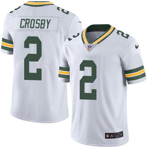 Green Bay Packers #2 Mason Crosby White Men's Stitched Vapor Untouchable Limited Jersey Men's