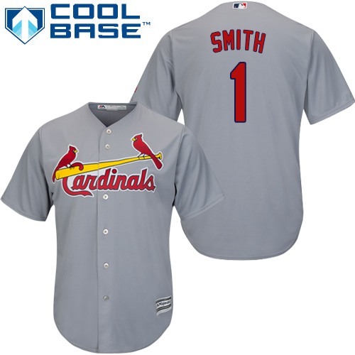 St.Louis Cardinals #1 Ozzie Smith Grey Cool Base Stitched Youth Jersey Youth