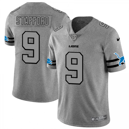 Detroit Detroit Lions #9 Matthew Stafford Men's Gray Gridiron II Vapor Untouchable Limited Jersey Men's