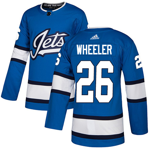 Adidas Winnipeg Jets #26 Blake Wheeler Blue Alternate Authentic Stitched Youth Jersey Youth
